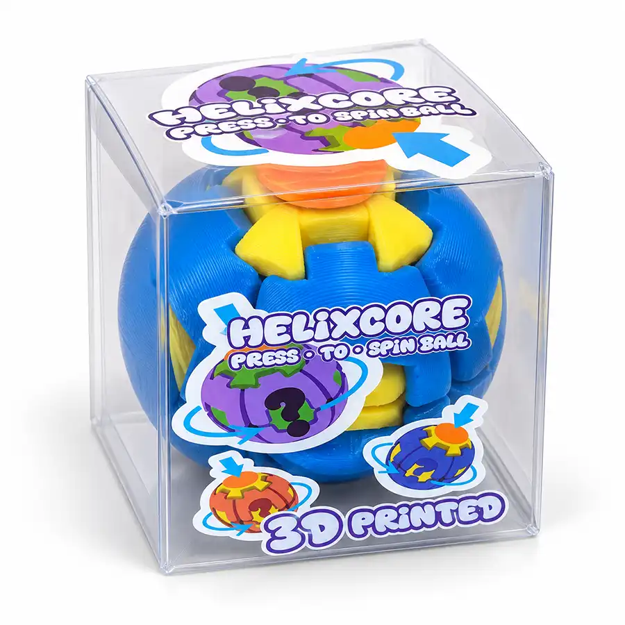 HelixCore 3D打印按压旋转球 解压玩具 按压+旋转双解压 办公桌/通勤/备考适用 透明盒装 图片 4