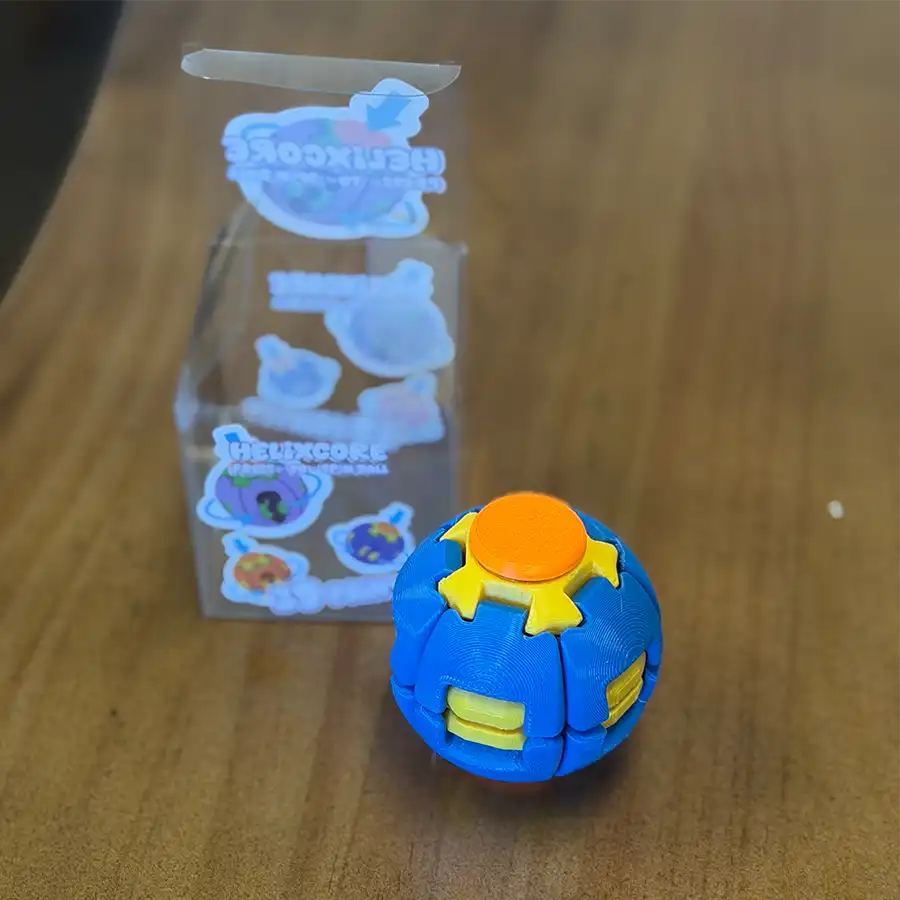 HelixCore 3D打印按压旋转球 解压玩具 按压+旋转双解压 办公桌/通勤/备考适用 透明盒装