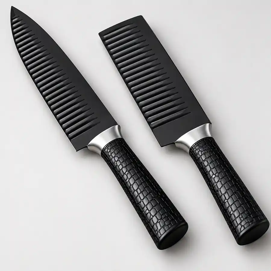 BladeCore 黑色纹理厨房刀具六件套 厨房日常必备 图片 5